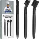 MR.SIGA Grout Cleaner Brush Set, Detail Cleaning Brush Set for Tiles, Sinks, Drains, Grout Brush for Edge, Crevice Cleaning