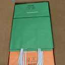 RACETOP 32 Pack Small Paper Gift Bags with Handles, 5.8"3.2"8.25" Kraft Paper Party Favor Bags Bulk for Kids Birthday, Baby Shower, Crafts, Wedding, Party Supplies (8 Colors) (Green)