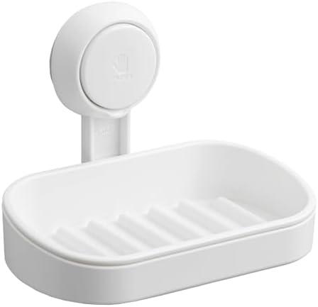 TAILI Soap Dish Soap Holder Suction Cup Powerful Vacuum Suction, Strong Sponge Holder for Shower, Bathroom, Tub and Kitchen Sink, Drill-Free, Removable