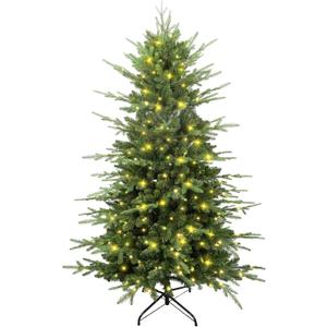 6 FT Prelit Aspen Fir Christmas Tree, Skinny Xmas Tree