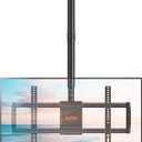 ELIVED Ceiling TV Mount for Most 37-75 Inch Flat/Curved TVs, Height Adjustable Ceiling Mount for Flat Pitched Roof, Hanging TV Bracket 360 Swivel Full Motion, Holds up to 110 lbs, Max VESA 600x400mm
