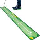 Golf Putting Mat Indoor & Outdoor Professional Practice Putting Green Mat with Distance Marker Anti Slip Backing Golf Accessories Portable Training Matt