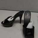 QEOSNBX Women Fish Mouth Sky High Heel Platform Sexy Party Slides Round Open Toe Slip On High Heeled Backless Prom Sandals Fashion Stiletto Dress Bridal Evening Shoes Black,37