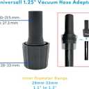 1.25 Inch Vacuum Brush Attachment Kit Compatible with Vacuums Hose 1-1/4 Inch - 1.25 Inch Shop Vac Accessories: Horse Hair Dust Brush, Vacuum Extension Wand and More (2 Pack)