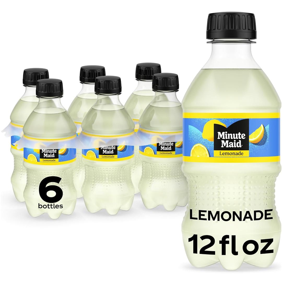 Minute Maid Lemonade Bottles, 12 fl oz, 6 Pack (EXP 12/14/26)