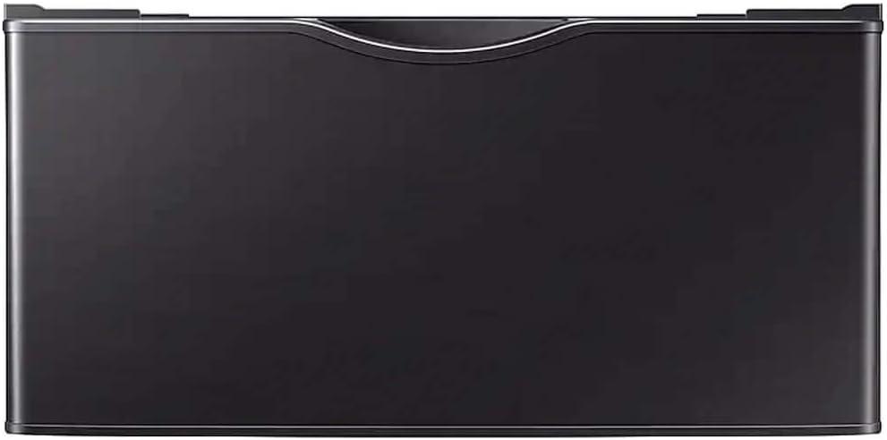 SAMSUNG 27-Inch Washer Dryer Pedestal Stand w/ Pull Out Laundry Storage Drawer, Stainless Steel, WE402NV/A3, Brushed Black