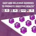 Migcopat 10G Fiber Gummies with 30 Billion CFU Probiotics, Grape Flavor, Bloating Support, Fiber Supplement with Vitamin C, ACV, Inulin, Sugar Free, 180 Count