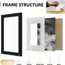 YESKAY 8x10 Picture Frame Set of 9, Display Pictures 5x7 with Mat or 8 x 10 Without Mat, Multi Photo Frames for Wall Mounting or Table Top Display, Black