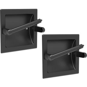 Toilet Paper Holder 2 Pack, Recessed Pivoting Toilet Paper Holder Wall Mount Stainless Steel for Large Rolls in Bathroom (Matte Black) Toilet Paper Holder 2 Pack, Recessed Pivoting Toilet Paper Holder Wall Mount Stainless Steel for Large Rolls in Bathroom (Matte Black)