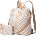 Womens Backpack Purse Leather Anti-theft Large Fashion Designer Travel Backpack Bag Men's Backpack Shoulder Bags C-white