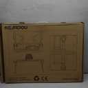 Laptop Desk for Bed, NEARPOW XXL Bed Table for Laptop and Writing, Adjustable Computer Tray Foldable Laptop Stand for Bed or Sofa W/Anti-Slip Faux Leather,Removable Stopper, Book Stand & Drawer Black