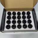 MIKKUPPA M12x1.5 Lug Nuts - Replacement for 2006-2020 Fusion, 2000-2023 Focus, 2001-2023 Escape Aftermarket Wheel - 20pcs Black Closed End Lug Nuts