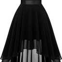 BeryLove Cocktail Prom Dresses 2025 Formal Wedding Guest Dresses Sleeveless Lace High Low Homecoming Dress (Medium, Black)