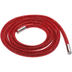 MECCANIXITY 6mm x 120cm Rhinestone Tube Rope Bling Crystal Rhinestone String Rope for DIY Sweaters Sweatpants Decoration Red Mesh Red Diamond