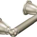 Moen Brantford Traditional Brushed Nickel Spring-Loaded Wall Mounted Toilet Paper Holder, YB2208BN