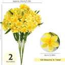 SNAIL GARDEN 2 Bunches 120 Blooms Artificial Daffodils, 18.9Silk Narcissus, Faux Daffodils for Home Garden Office Wedding Party Decor, DIY Flower Arrangements