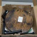 CHOEZON Side Table Set of 2, 2-Tier Round End Table, Small Nightstand with Sturdy Metal Tube, Industrial Coffee Table, for Living Room, Bedroom, Rustic Brown and Black TBZ01P2BF