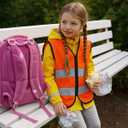 SIFE Kids Safety Vest for Children 3-12Y,w/3M Compatible Tech,6 Colors - Mesh & Knit (Green, XS)