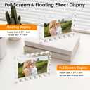 3 x 3 Pack Acrylic 4x6inch Magnetic Picture Frame,Double Sided,10+10mm Thick Block,Picture Frames Acrylic Photo Scalloped Frames Freestanding Gifts for Desk,Fridge, Locker,Office Cabinet(Clear,4x6)