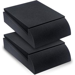 Liquid Stands Studio Monitor Sound Isolation Pads for Speakers 3"-4.5" High-Density Speaker Foam Pads That Prevents Vibrations Angled Speaker Riser - Acoustic Speaker Isolation Pad for Floor, Desktop (Small)