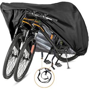 Bike Cover for 1, 2 or 3 Bikes Outdoor Waterproof Bicycle Covers 420D Heavy Duty Ripstop Material Offers Constant Protection for All Types of Bicycles All Through The 4 Seasons