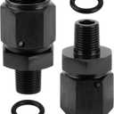 2 Pcs 1/8 NPT to 6AN Fitting Adapter, CNC-Machined Aluminum with Anodized Finish for Corrosion Resistance, Automotive Performance Upgrade Fuel Line Hose Transmission Oil System