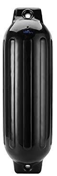 Affordura Boat Fender 1 Pack Boat Bumpers Fenders 8.5 Inch with 1 Ropes, Boat Bumpers for Pontoon Boat Fenders Inflatable (Black)