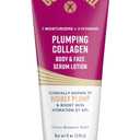 Gold Bond Plumping Collagen Body and Face Serum Lotion, Lightweight Hydrating Moisturizer with Collagen Peptide Complex, Jojoba and Grapeseed Oils to Visibly Plump Skin, Cherry Blossom Scent, 8 oz (8 Ounce (Pack of 1))