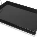 Utheer 25" x 16" Ceramic Nonstick Stainless Steel Griddle for Gas Grill, Charcoal, Large Stove Top Griddle, Non-Toxic, PFAS/PFOA/PTFE Free, Oven Up to 500°F, for BBQ, Camping & Kitchen, Black