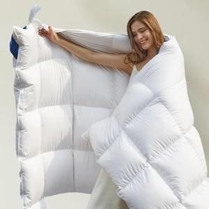 Down Feather Down Comforter Oversized King Size, 120x98 Inches All Season White Extra Fluffy Oversized King Duvet Insert with Corner Tabs, Hotel Bedding Comforter, Machine Washable (74 Oz)
