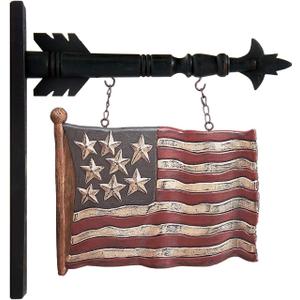 Carved Flag Arrow Replacement, Red, White and Blue
