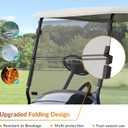 Golf Cart Windshield for Club car Precedent/ Tempo/ Onward Golf Cart, Fold Down and Anti-UV Windshield Kit, 37.5"W X 31.9"H, Tinted