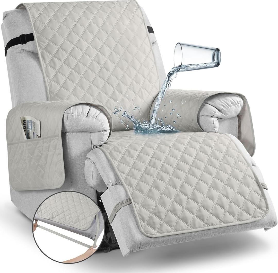 TAOCOCO 100% Water Proof Recliner Chair Cover (Off White)