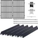 Grill Parts for Weber Genesis 300 with Side Control (2007-2010), Genesis Grill Grates, 24.5" Flavorizer Bars, 304 Burner Tube Replacement, Fits Genesis E310 E320 S310 S320 EP310 EP320, 7524 67722 7640