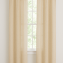 2-Pack Rod Pocket Curtains – 50"W x 60.5"L Each – Natural Beige Linen-Look Window Panels