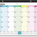 Wall Calendar from Jul 2024-Dec 2025,18 Month Academic Wall Calendar 2024-2025,Tear-Off Monthly Calendar for Office,Family Planner,Hanging Calendar Planner with Stickers-17x12 in (Multicolour) 30pack