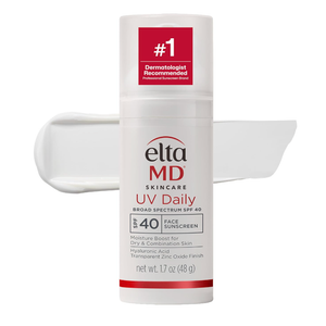 EltaMD UV Daily SPF 40 Face Sunscreen Moisturizer with Zinc Oxide, Daily Face Moisturizer with SPF, Sunscreen, For Dry Skin 1.7 oz Pump