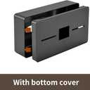 Y-in Hand Tissue Box Cover, Rectangular Black Wall Mounted Facial Paper Holder Dispenser, Prefert for Storage on Bathroom Vanity, Kitchen, Night Stand, Countertops Office and Car