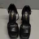 DREAM PAIRS High Heels Chunky Block Platform Heels for Women Ankle Strap Sexy Open Square Toe Heels Dressy Pumps Sandals (5, Black)