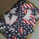 20Pcs Patriotic PVC Velvet Bows 5.9x5.9 inch, Red White Blue Plastic Velvet Bows with 3D Shape for 4th of July Decor, Party Favors, Gift Wrapping, Memorial Day, Independence Day