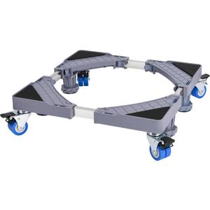 YOOGAA Mini Fridge Stand Adjustable Furniture Mover Mobile Roller Base for Washing Machine, Dryer, Refrigerator, Laundry Pedestal with 4 Strong Feet & Twin Wheels (4 Stronge Feet with Casters)
