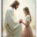 Jesus Christ Canvas Wall Art Christian Religious Poster Inspirational Scripture Prints for Home Living Room Bedroom Decor Frame-style 08x12inch(20x30cm)