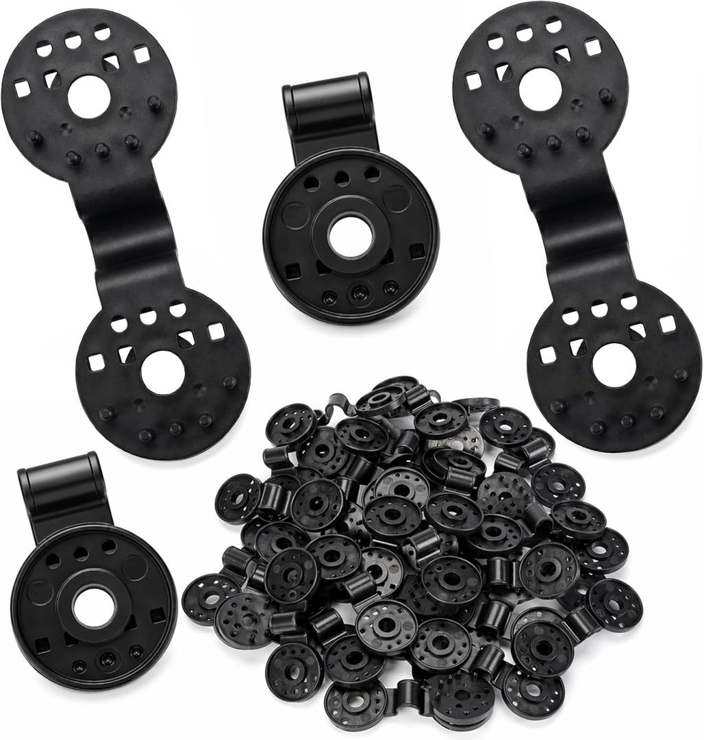 40 PCS Shade Cloth Clips, Plastic Shade Net Clips for Mesh or Thin Shade Fabric, Round Black Clips for Mesh Tarp, Bird Netting, Garden Netting and Sun Shade Cover