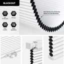 LazBlinds Cordless Cellular Shades, No Tools No Drill Blackout Honeycomb Shades Pleated Blinds for Windows, 28" W x 64" H, Silver White