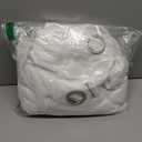 Simplebrand Pure White Curtains for Bedroom Living Room 96 Inches Long 2 Panels Set, Light Filtering Thermal Insulated Curtains & Drapes, Solid Grommet Noise Reducing Window Treatment, W50 x L96 Inch