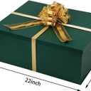 UoeRing Green Extra Large Gift Box 1Pcs 22x17x9 inch,luxury Gift Box with Lid for Presents Birthday Christmas Valentine's Day (Includes Pull Bows,Card,Envelope,Filler)