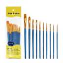 Paint Brushes Set - Nylon Hair Brushes for Oil and Watercolor, 22 Packs