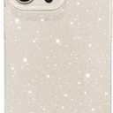Hython Case for iPhone 14 Pro Max Case Glitter Cute Sparkly Shiny Bling Sparkle Phone Cases 6.7", Thin Slim Fit Soft TPU Bumper Shockproof Rubber Protective Cover for Women Girls Girly, Bright Silver