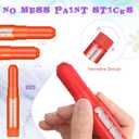 24 Sets 288 Pcs Tempera Paint Sticks for Kids Each 12 Colors Washable Quick Drying Paint Sticks Bulk for Children Art Supplies Drawing on Paper Wood Glass Rock Poster Canvas