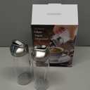 Large Sugar Dispenser Shaker Sets, 14 OZ Glass Sugar Container with Pour Spout for Coffee, Tea, Milk, 2 Pack